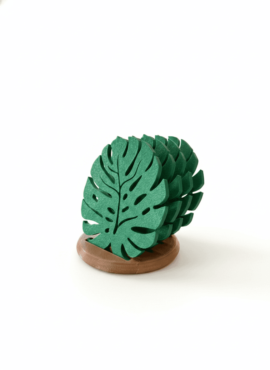 Portavaso Monstera sencillo Set X4